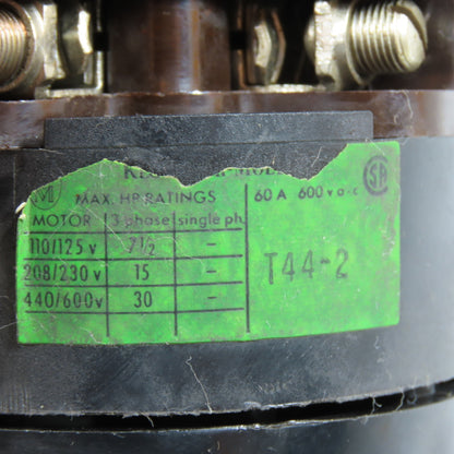 T44-2 60A 3-Pole Motor Rated Rotary Disconnect Switch 600VAC