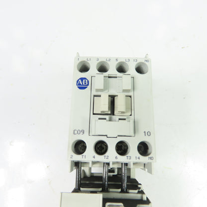 Allen-Bradley 100-C09*10 9A 600V Contactor 120V Coil w/ 193-EA2EB Relay 1.6-5A