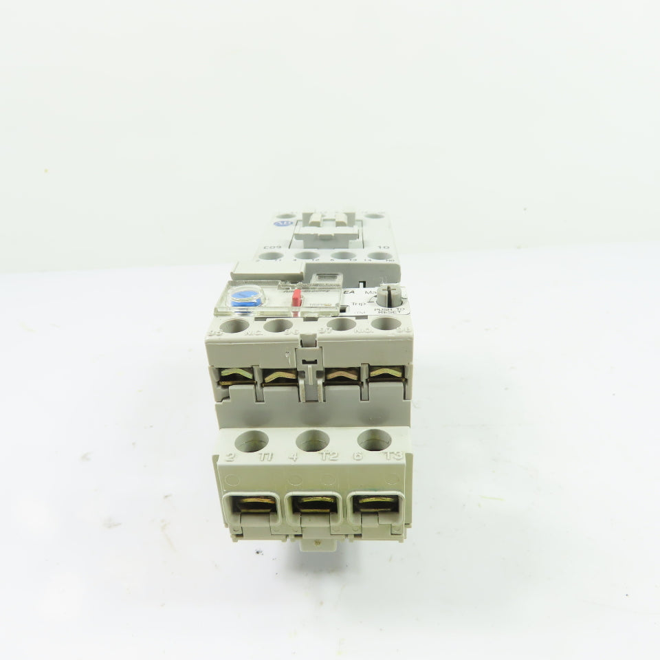 Allen-Bradley 100-C09*10 9A 600V Contactor 120V Coil w/ 193-EA2EB Relay 1.6-5A
