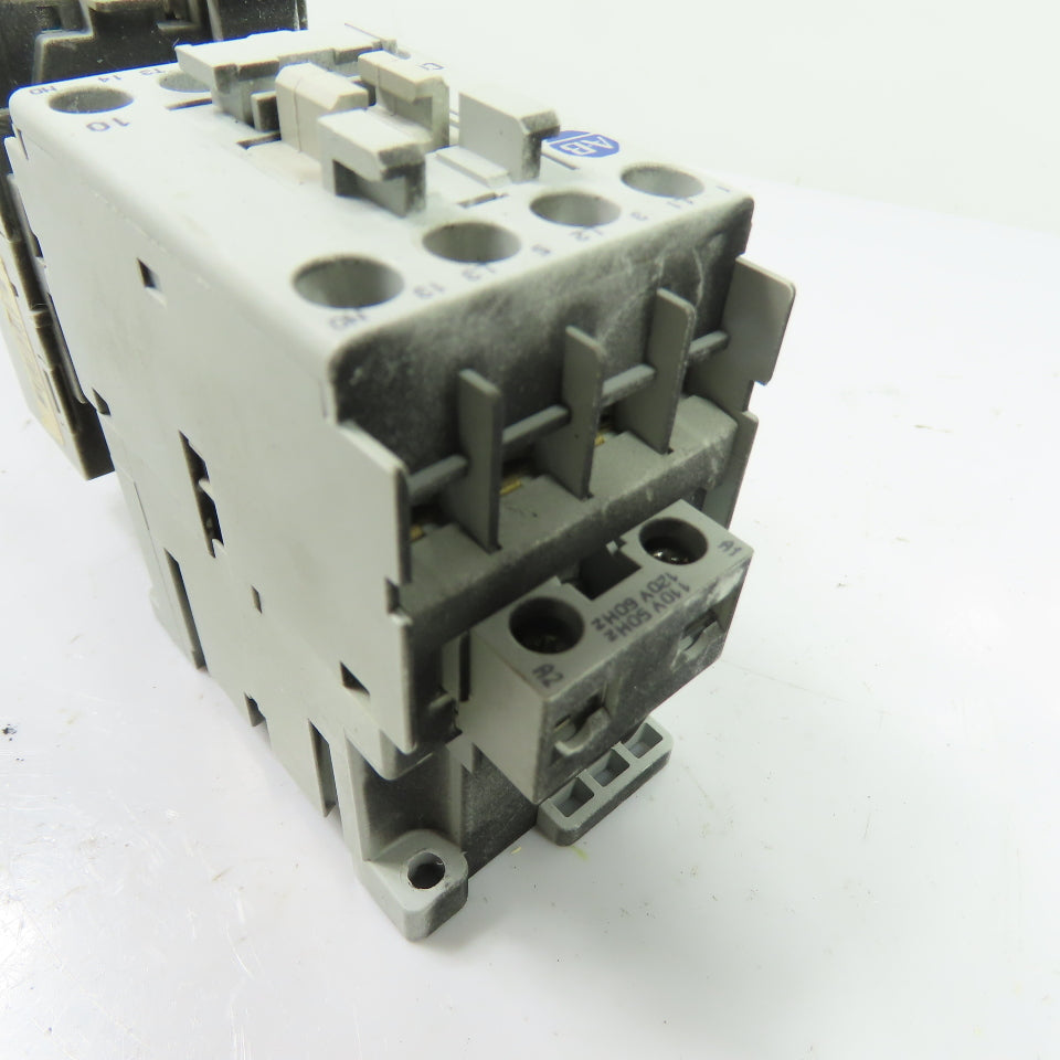 Allen-Bradley 100-C09*10 9A 600V Contactor 120V Coil w/ 193-EA2EB Relay 1.6-5A