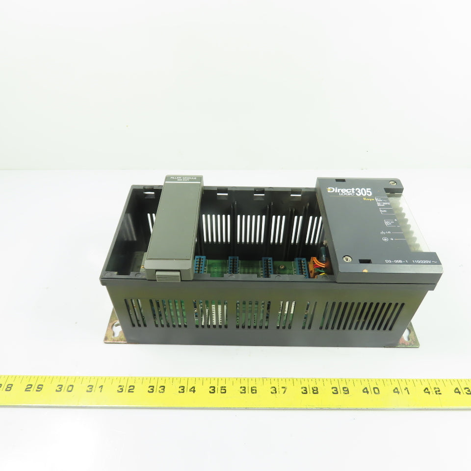 Koyo D3-05B-1 5-Slot PLC I/O Base w/Power Supply 110/220VAC
