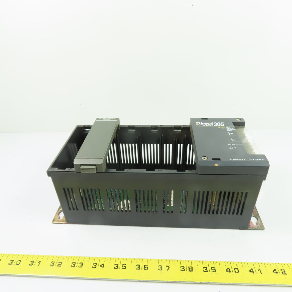 Koyo D3-05B-1 5-Slot PLC I/O Base w/Power Supply 110/220VAC