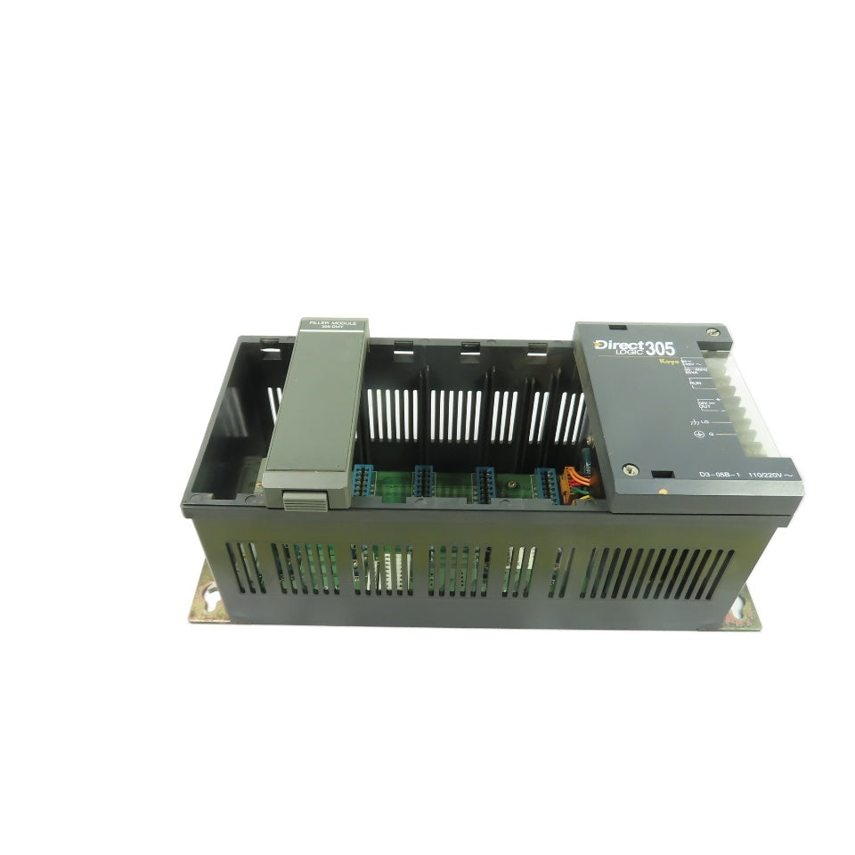 Koyo D3-05B-1 5-Slot PLC I/O Base w/Power Supply 110/220VAC