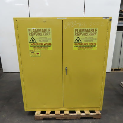Eagle HAZ1955 110 Gallon 2-Drum Flammable Liquid Storage Cabinet 57.5"x 31"x 65"