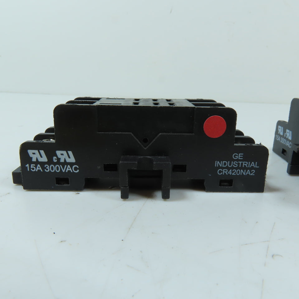 GE CR420NA2 8-Pin DPDT Relay Socket 15A 300VAC Lot Of 6