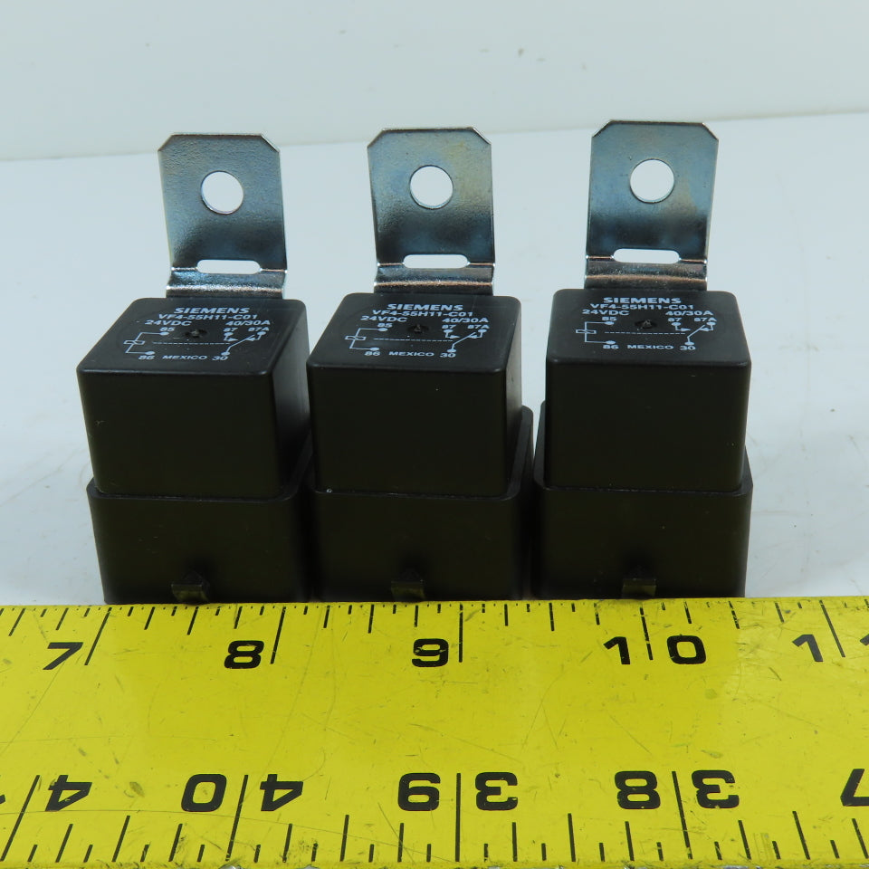 Siemens VF4-55H11-C01 40/30A SPDT Power Relay 24VDC Lot Of 3