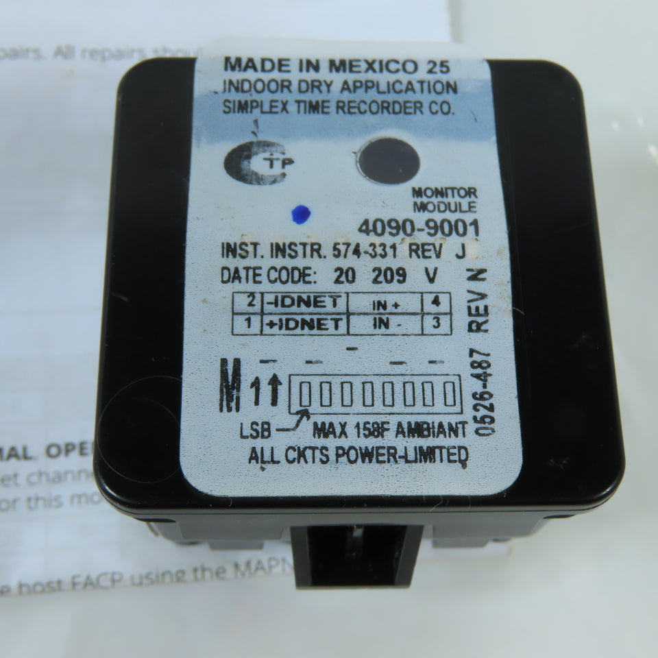 Simplex 4090-9001 Supervised IAM Fire Alarm Monitor Module