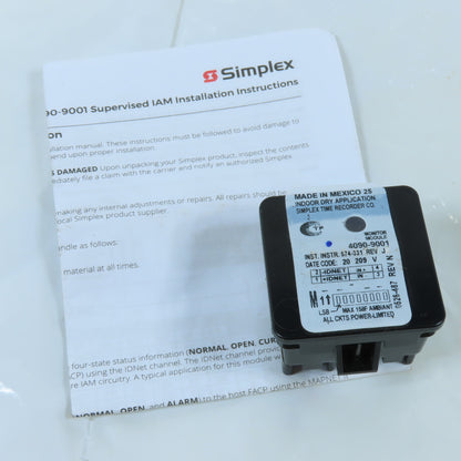 Simplex 4090-9001 Supervised IAM Fire Alarm Monitor Module