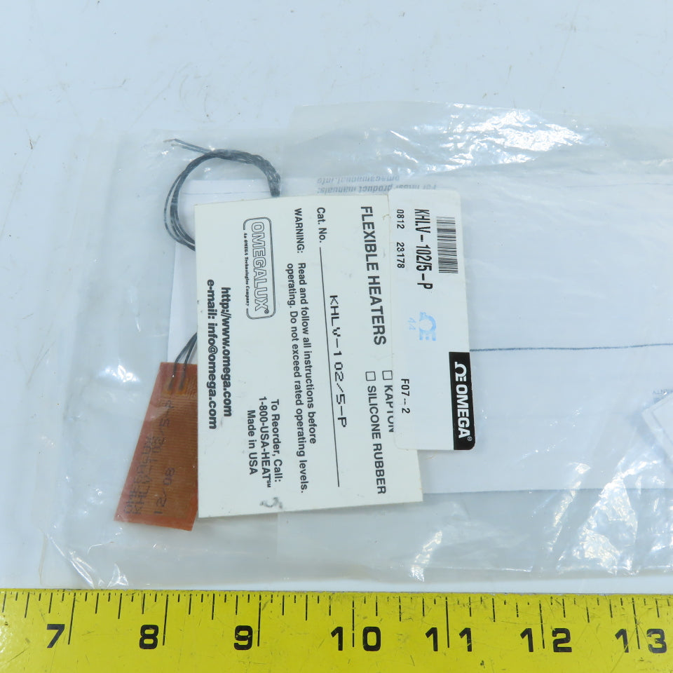 Omega KHLV-102/5-P Flexible Kapton Insulated Heater 28VAC 5W/in²