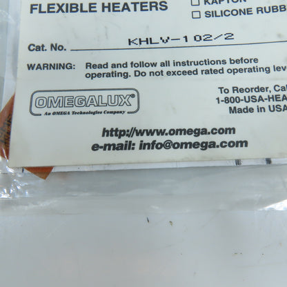 Omega KHLV-102/2 Polyimide Kapton Flexible Heater 28VAC