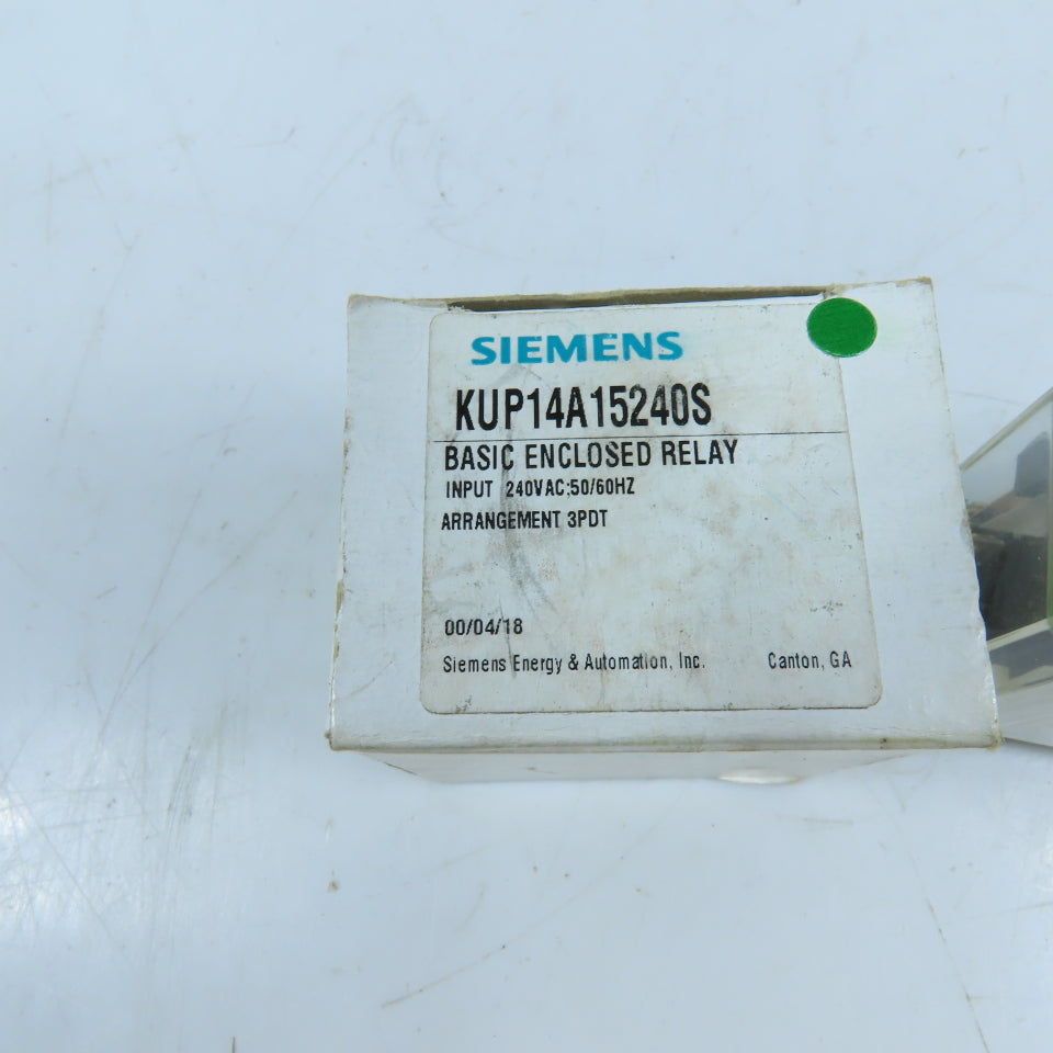 Potter & Brumfield KUP-14A15-240 10A 3PDT Basic Enclosed Power Relay 240VAC