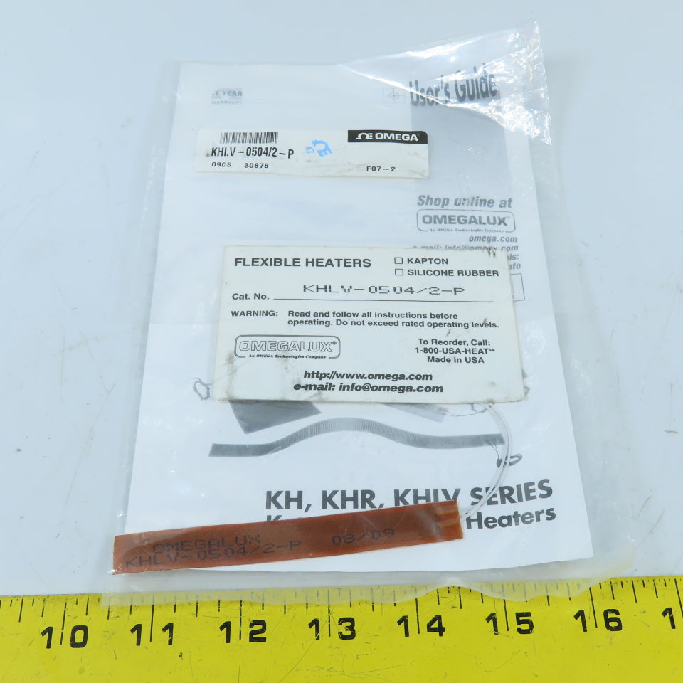 Omega KHLV-0504/2-P Kapton Flexible Strip Heater 5W 28VAC