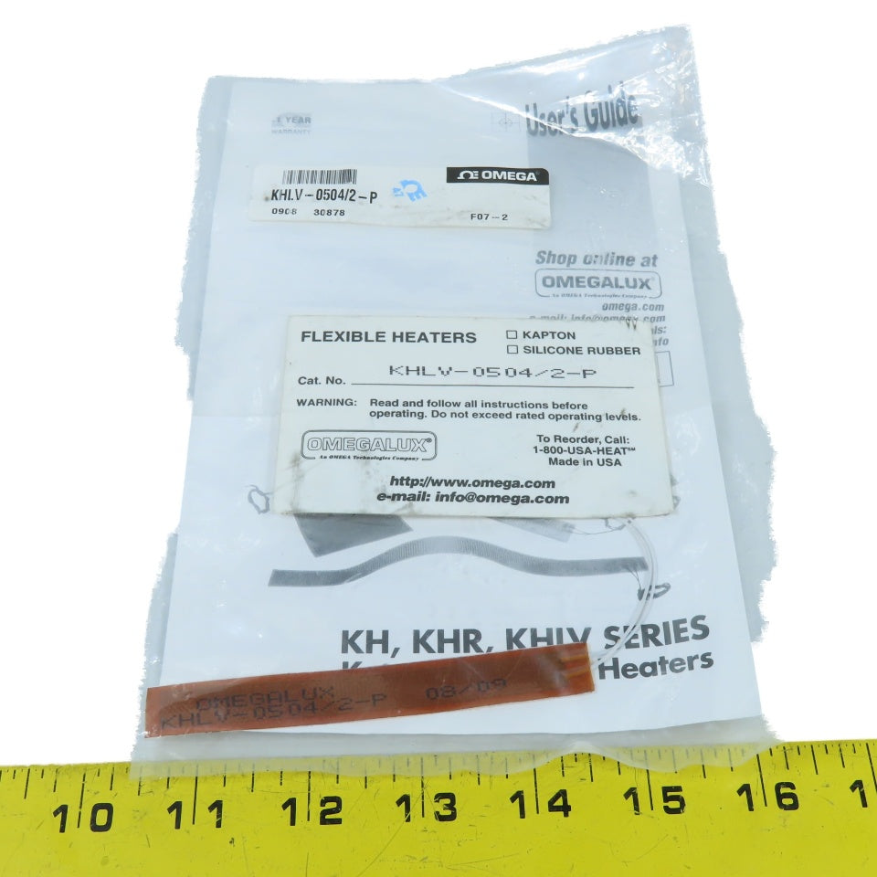 Omega KHLV-0504/2-P Kapton Flexible Strip Heater 5W 28VAC