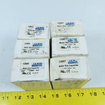 JARD 12905/12907 5.0uF & 7.5uF Oval Motor Run Capacitors 370VAC Lot Of 6