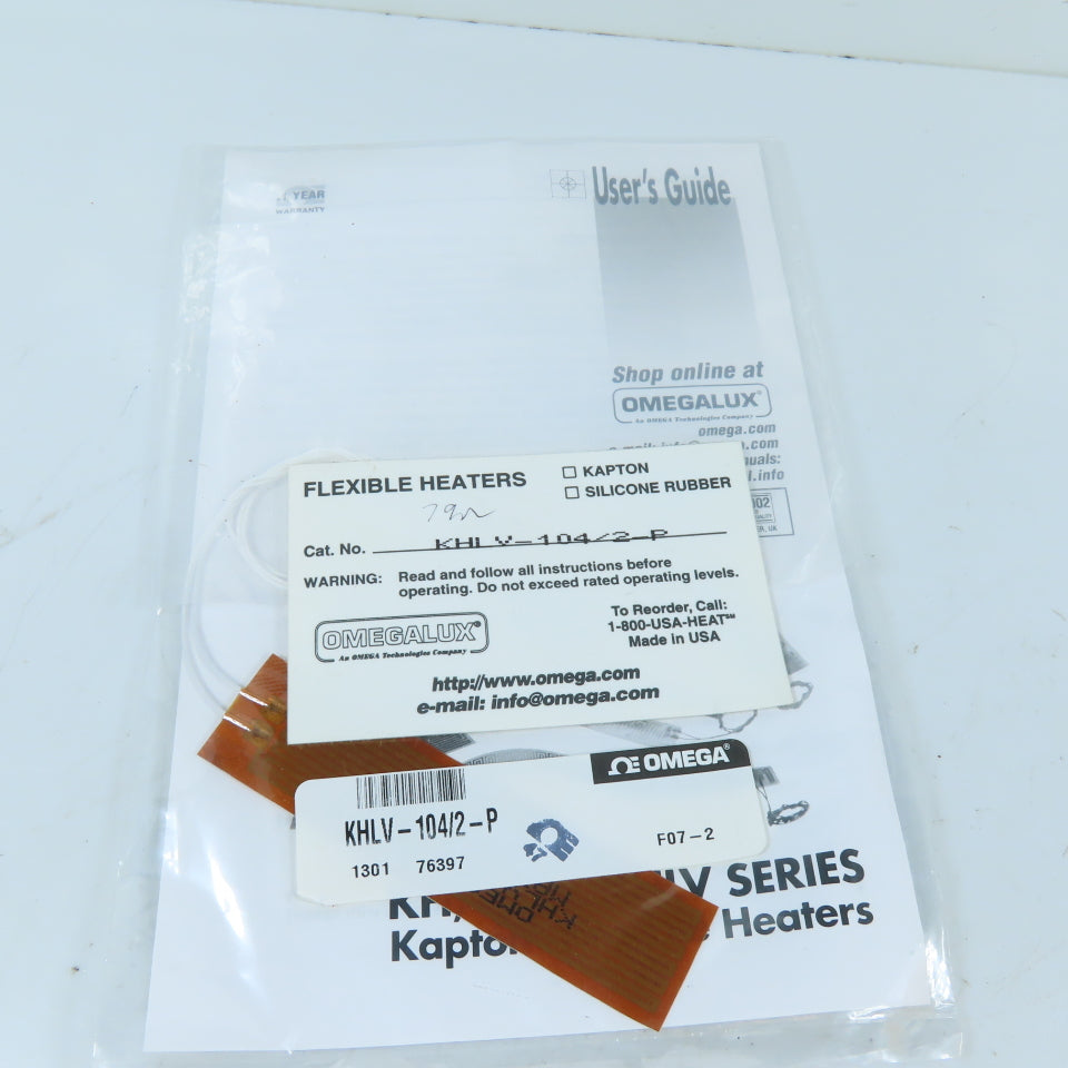 Omega KHLV-104/2-P Kapton Flexible Heater Pad 28V