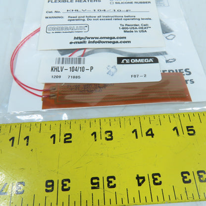 Omega KHLV-104/10-P Flexible Polyimide Kapton Heater 28VAC 10W/in² w/ PSA