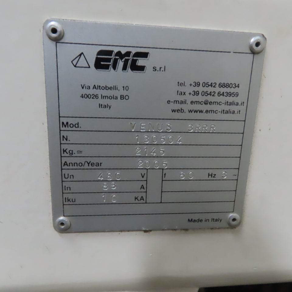 EMC VENUS 3RRR 1300mm Wide Belt Finishing Sander 480V 3Ph