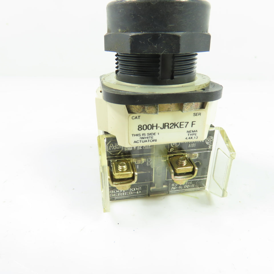 Allen-Bradley 800H-JR2KE7 3-Position Selector Switch Ser F 600V