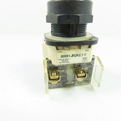 Allen-Bradley 800H-JR2KE7 3-Position Selector Switch Ser F 600V