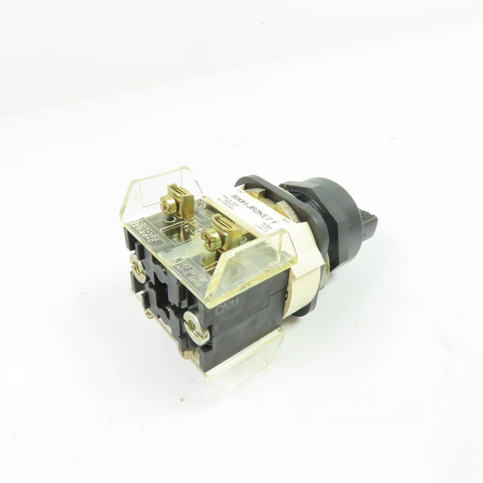 Allen-Bradley 800H-JR2KE7 3-Position Selector Switch Ser F 600V