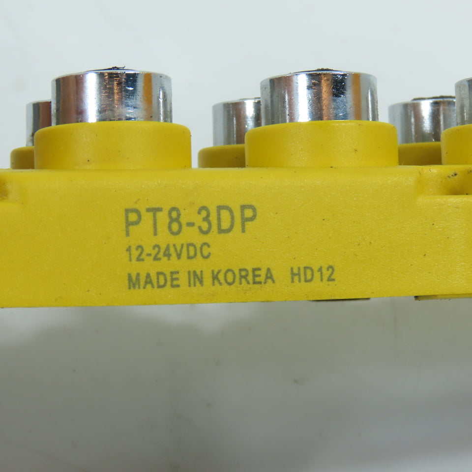 Autonics PT8-3DP 8-Port M12 Sensor Junction Box 3-Wire PNP 12-24VDC 8'