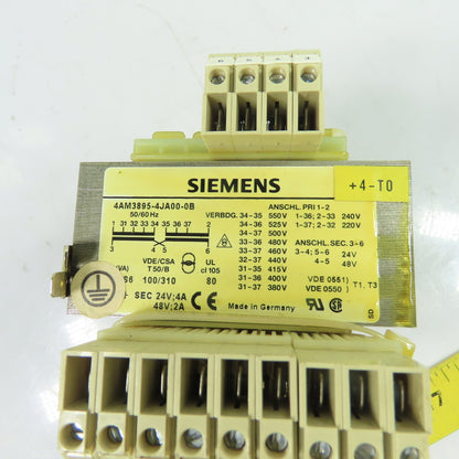 Siemens 4AM3895-4JA00-0B Control Transformer 220-550V Pri 24/48V Sec