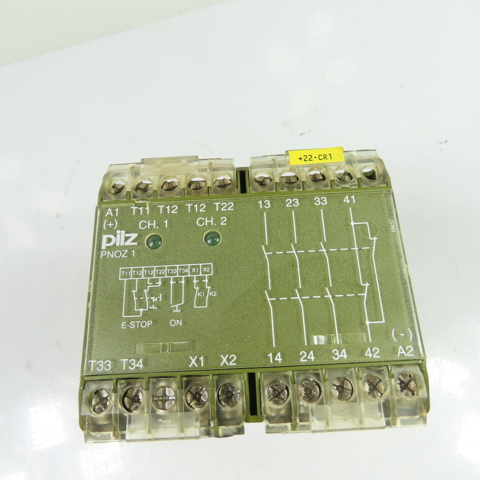 Pilz 475695 PNOZ 1 Dual Channel E-Stop Safety Relay 3S/1O 24VDC