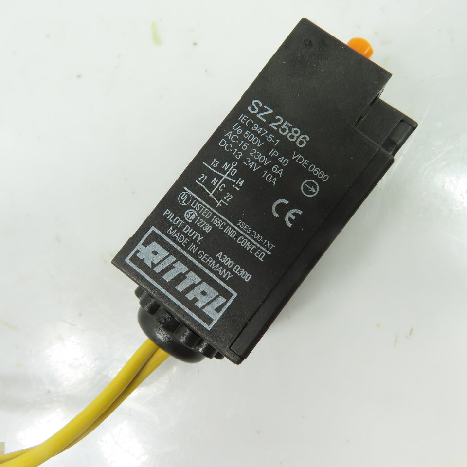 Rittal SZ 2586 Door Position Limit Switch 230VAC 6A / 24VDC 10A
