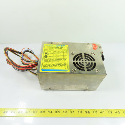 Max Power MPS-5200E Switching Power Supply 115/230VAC Input 5/12V Output