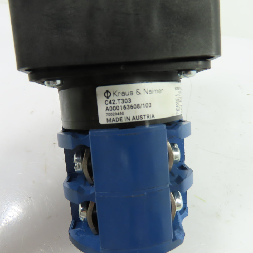 Kraus & Naimer 70029450 C42.T303 65A 3-Pole Rotary Cam Disconnect Switch 600V