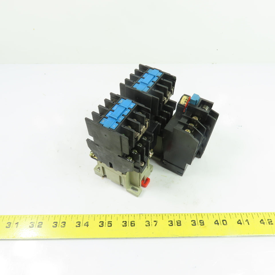 Riken RAB-12T10 3-Pole Contactor 110V Coil w/ BTH-12T2E Overload Relay 1-1.4A