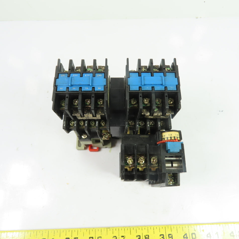 Riken RAB-12T10 3-Pole Contactor 110V Coil w/ BTH-12T2E Overload Relay 1-1.4A