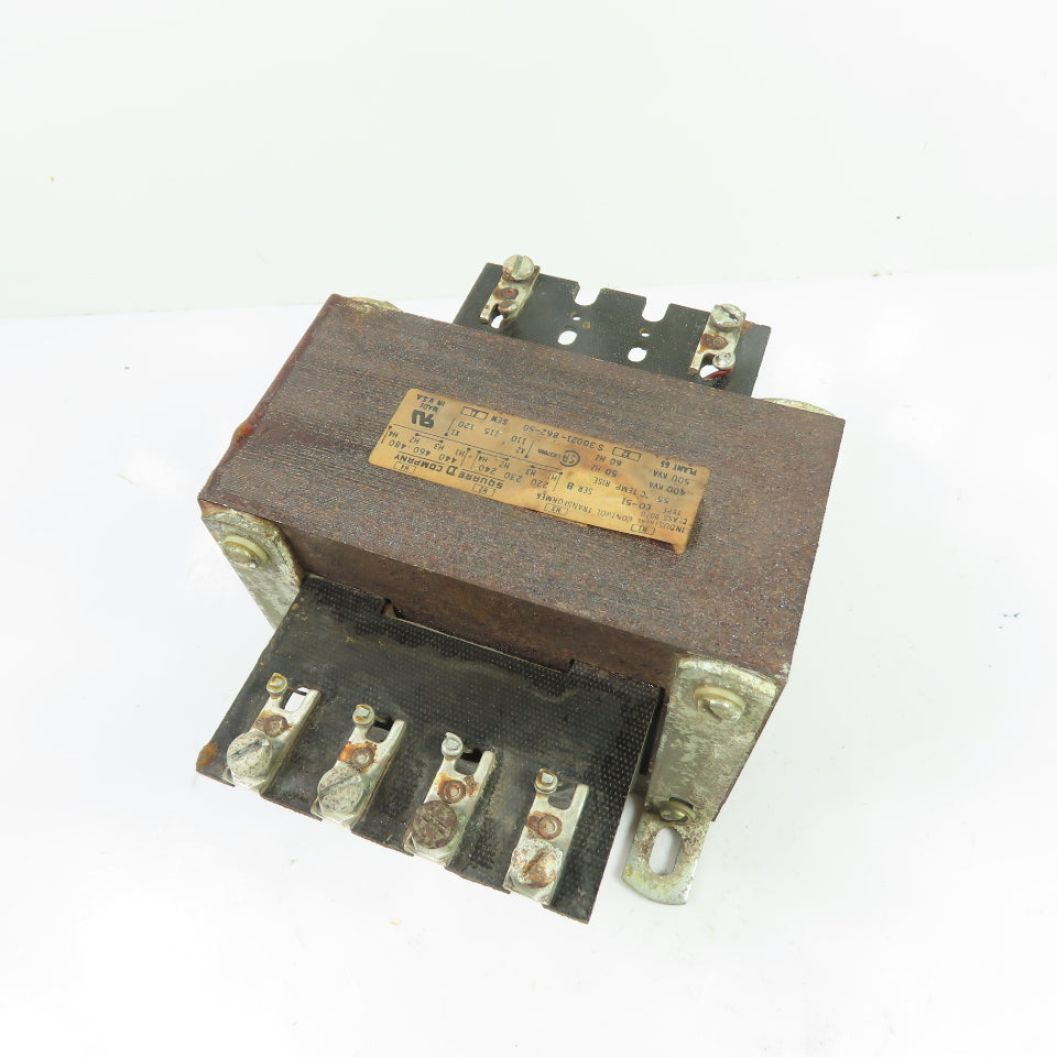 Square D S30021-862-50 0.5KVA Control Transformer 220/480V Pri 110/120V Sec