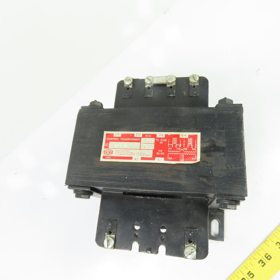 Sola Electric 35-10-500 0.5KVA Control Transformer 120V Sec 220/480V Pri