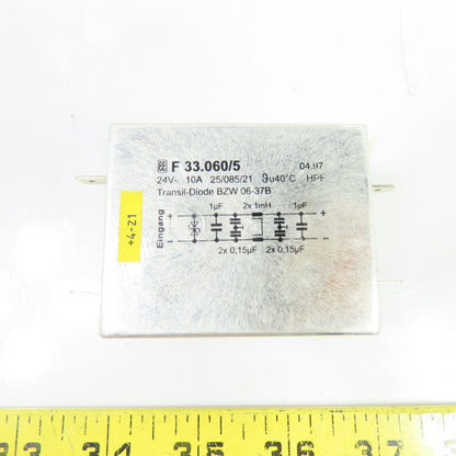 EE F 33.060/5 24VDC 10A EMI/RFI Power Line Filter