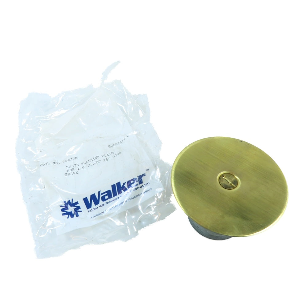 Walker 1023LB Brass Blanking Plate for 1.9" Insert 1-1/2" Long Shank