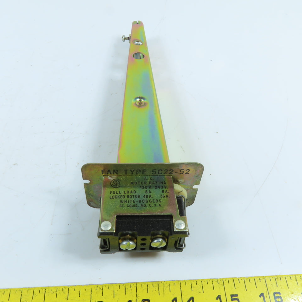 White-Rodgers 5C22-52 7" Custom-Line Fan Control Switch Close on Rise 120/240V