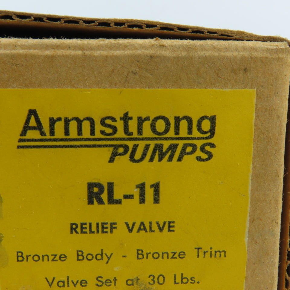 Armstrong Pumps RL-11 1/2" Bronze Body Pressure Relief Valve Set at 30 PSI