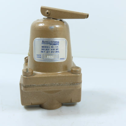 Armstrong Pumps RL-11 1/2" Bronze Body Pressure Relief Valve Set at 30 PSI