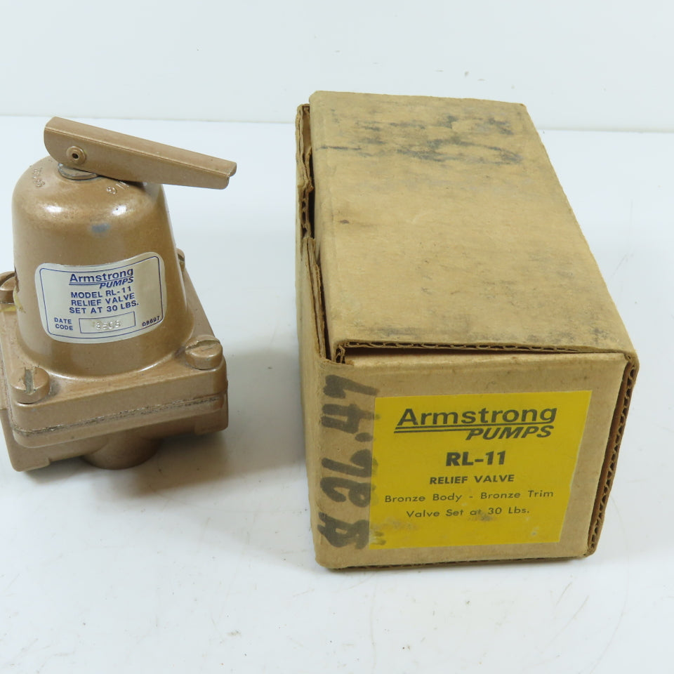 Armstrong Pumps RL-11 1/2" Bronze Body Pressure Relief Valve Set at 30 PSI