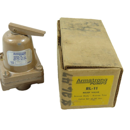 Armstrong Pumps RL-11 1/2" Bronze Body Pressure Relief Valve Set at 30 PSI