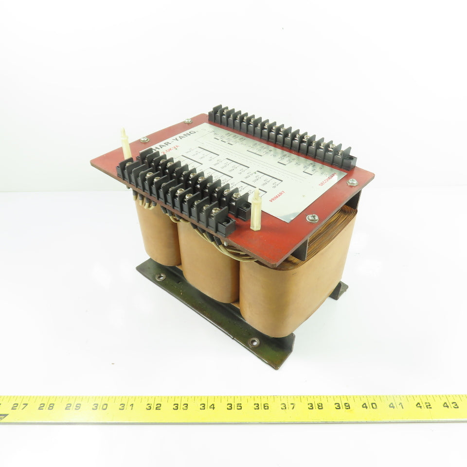 Char-Yang 2.0KVA 3Ph Multi-Tap Control Transformer 195-285V Pri 10-220V Sec