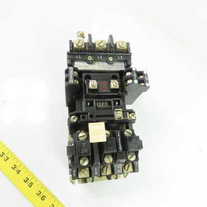 Allen-Bradley 509-AOB NEMA Size 0 3-Pole Motor Starter 18A 600VAC 115-120V Coil