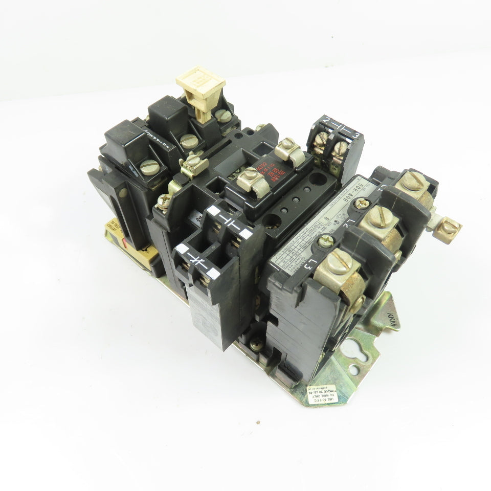 Allen-Bradley 509-AOB NEMA Size 0 3-Pole Motor Starter 18A 600VAC 115-120V Coil