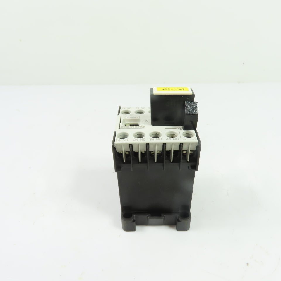 Siemens 3TH2040-0BB4 4NO Control Relay 24VDC w/ Suppressor