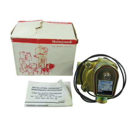 Honeywell 1AN 703N11 2-Way Pilot Operated Diaphragm Solenoid Valve 110/120V