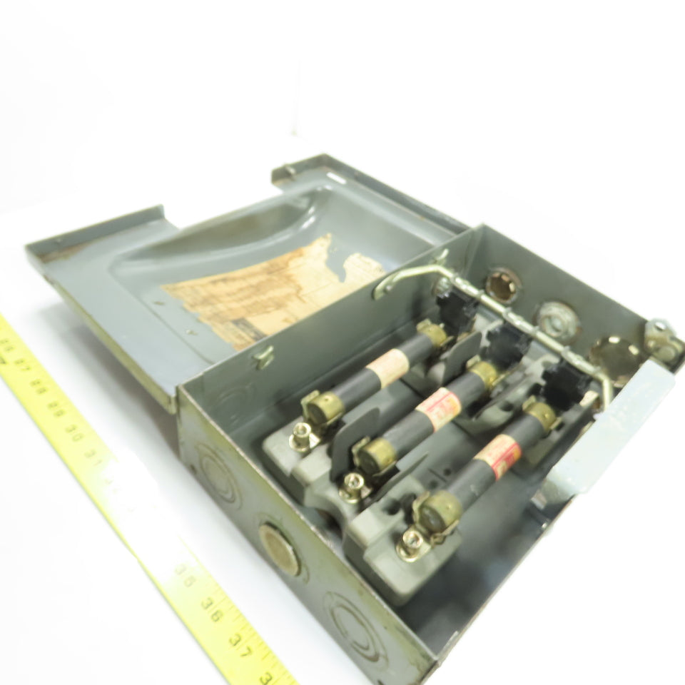 ITE F-351 30A Vacu-Break Fusible Safety Disconnect Switch 600VAC 3-Pole