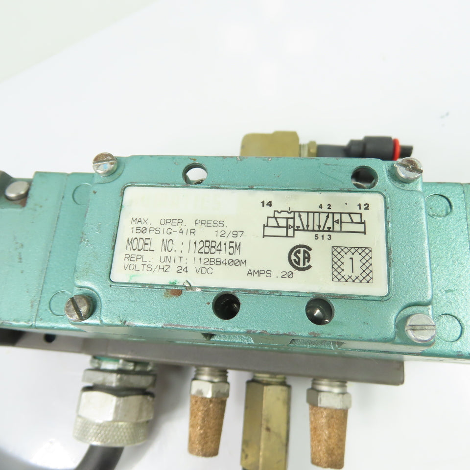 Numatics I12BB415M Pneumatic Solenoid Valve 24VDC 150PSI
