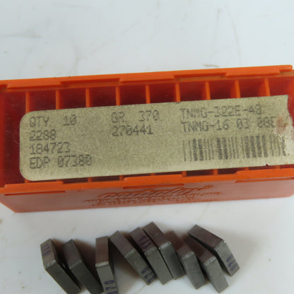 Carboloy TNMG-16 03 08E Triangle Carbide Turning Inserts Grade 370 Lot Of 9