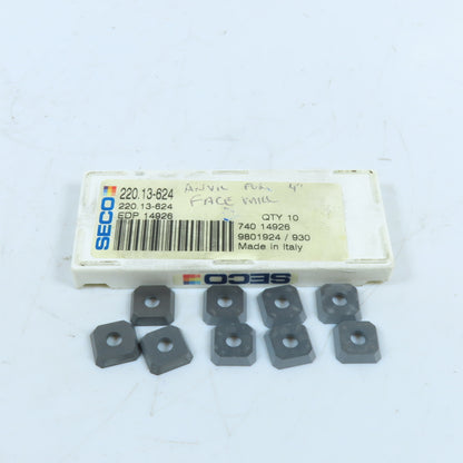 SECO 14926 220.13-624 Carbide Anvil Seat/Shim Insert Lot Of 9